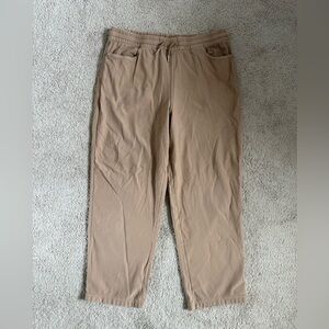 Athleta Women’s Casual Drawstring Cotton Pants in Tan